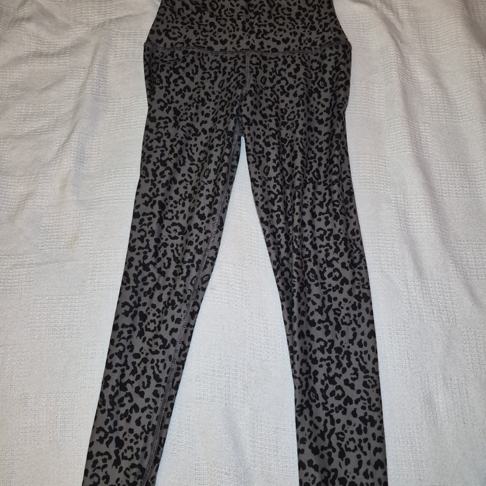 Evolution and Creation Black and Gray Animal Print Leggings